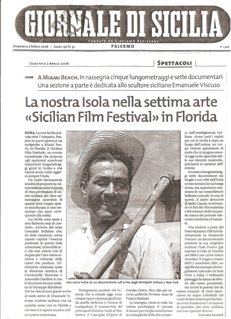Giornale di Sicilia 2-4-2006
